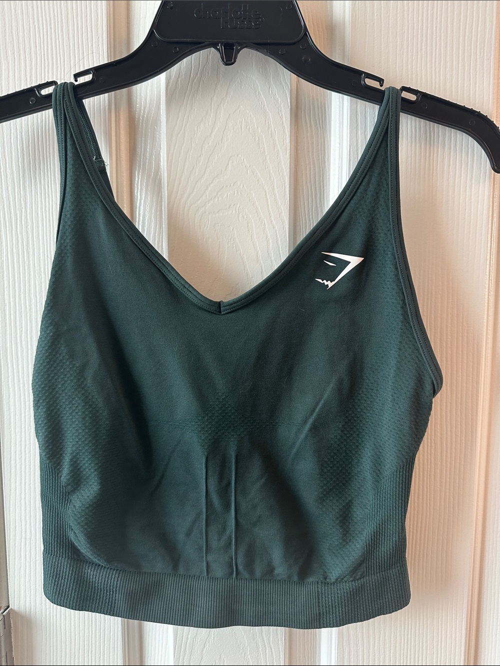 Gymshark Dark Green Seamless V-Neck Sports Bralette